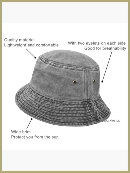 100% Cotton Packable Bucket Hat Sun Protection Wide Brim main image 4